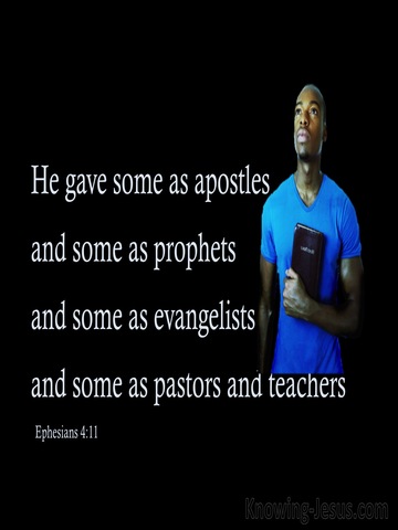 Ephesians 4:11 Apostles, Prophets, Evangelists, Pastors And Teachers (black)